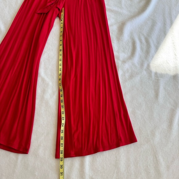 VA VA BY JOY HAN Red  Off The Shoulder Wide Leg Jumpsuit Size XS - Picture 6 of 12